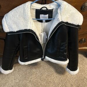 Jason Wu Ling Sleeve Faux Leather Jacket NWT